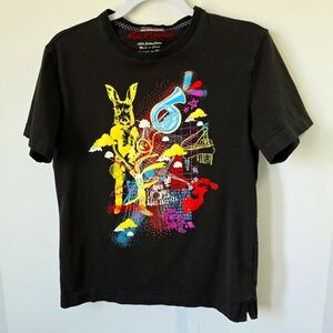 Robert Graham Youth Black Graphic T-Shirt Boys Size Small